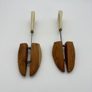 Rochester Palm Tree Cedar Shoe‎ Trees Pair Adjustable Wood Plastic Handles
